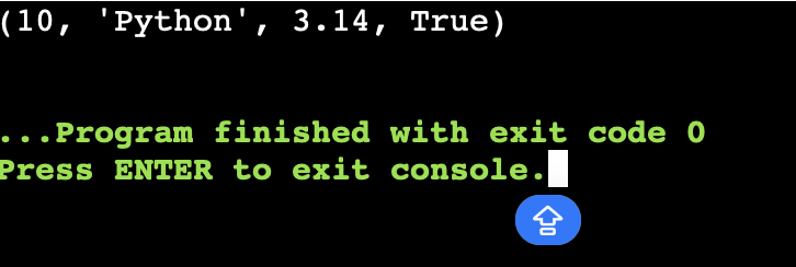 Python tuple Example